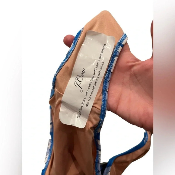 NWT J. Crew Women’s Hipster Full Coverage Bikini Bottom in Blue/White in size 3X - Picture 4 of 5